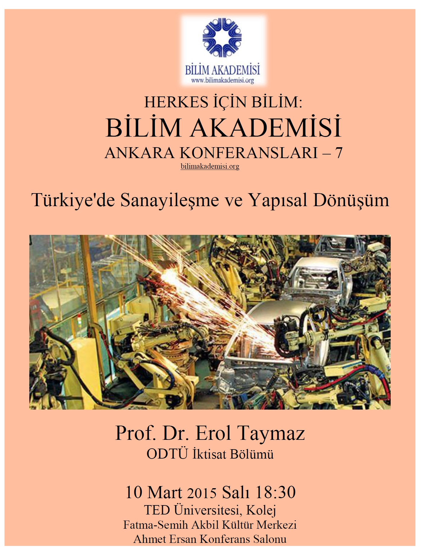 Industrialization and Structural Change in Turkey – Speaker: Erol Taymaz
